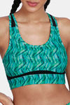 Zelocity Quick Dry Sports Bra With Removable Padding - Green Spruce — thumbnail 5